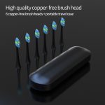 Brosse à dents sonique rechargeable USB personnalisée avec minuterie intelligente, charge rapide avec support