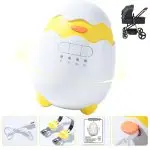 Berceuse portable rechargeable pour bébé, aide au sommeil, bascule doucement, vitesse réglable avec minuterie de 60 minutes