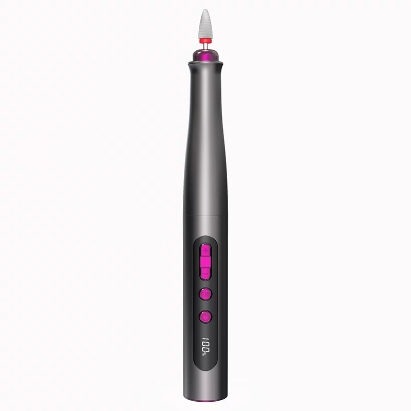 Perceuse à ongles électrique, Machine professionnelle à ongles, affichage LCD, 25000 tr/min, Rechargeable, Portable, sans fil
